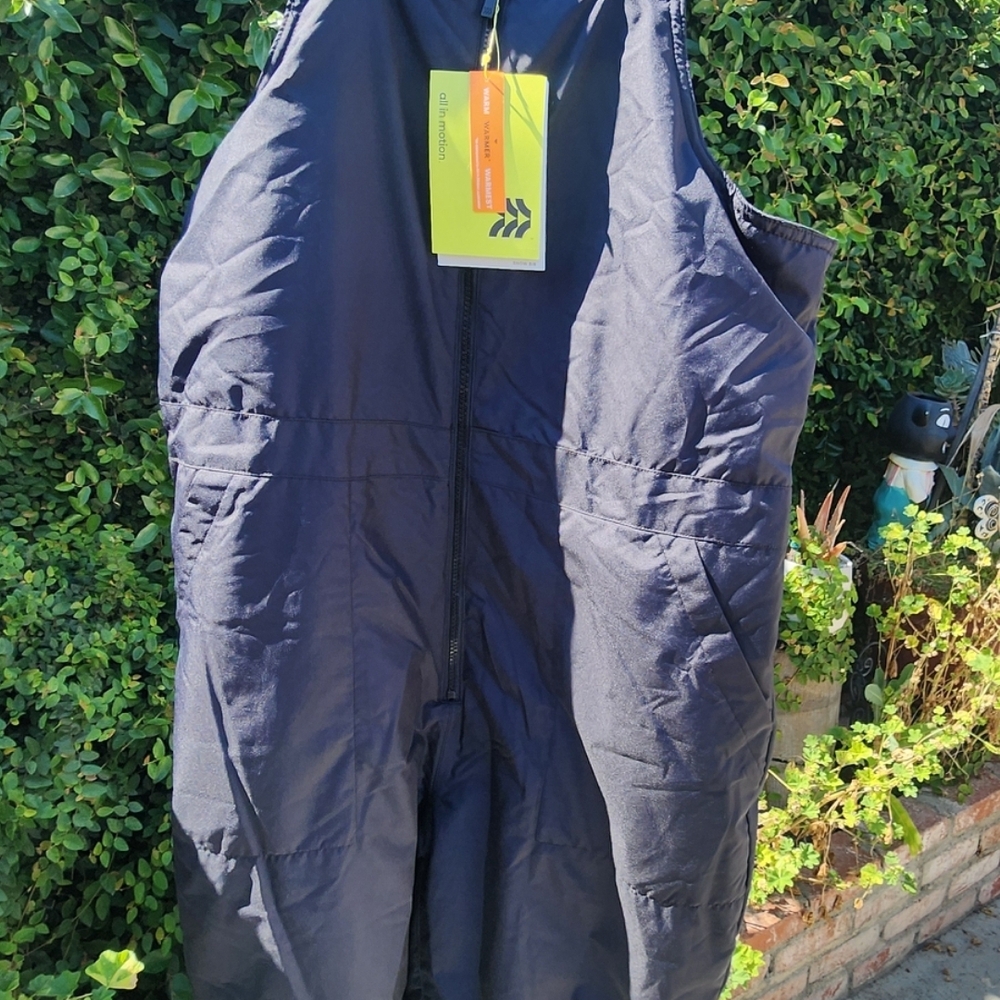 all in motion Men's Black Insulated Snow Bib Overalls